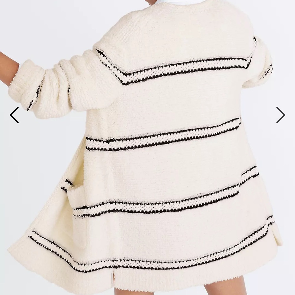 Madewell Striped Bouclé Cardigan Sweater